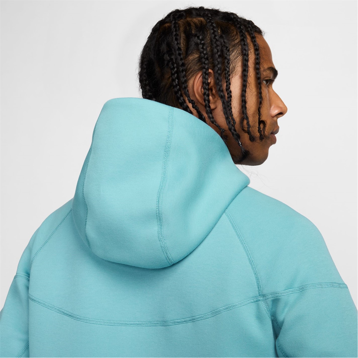 Hanorac fleece Nike Tech pentru Barbati denim albastru