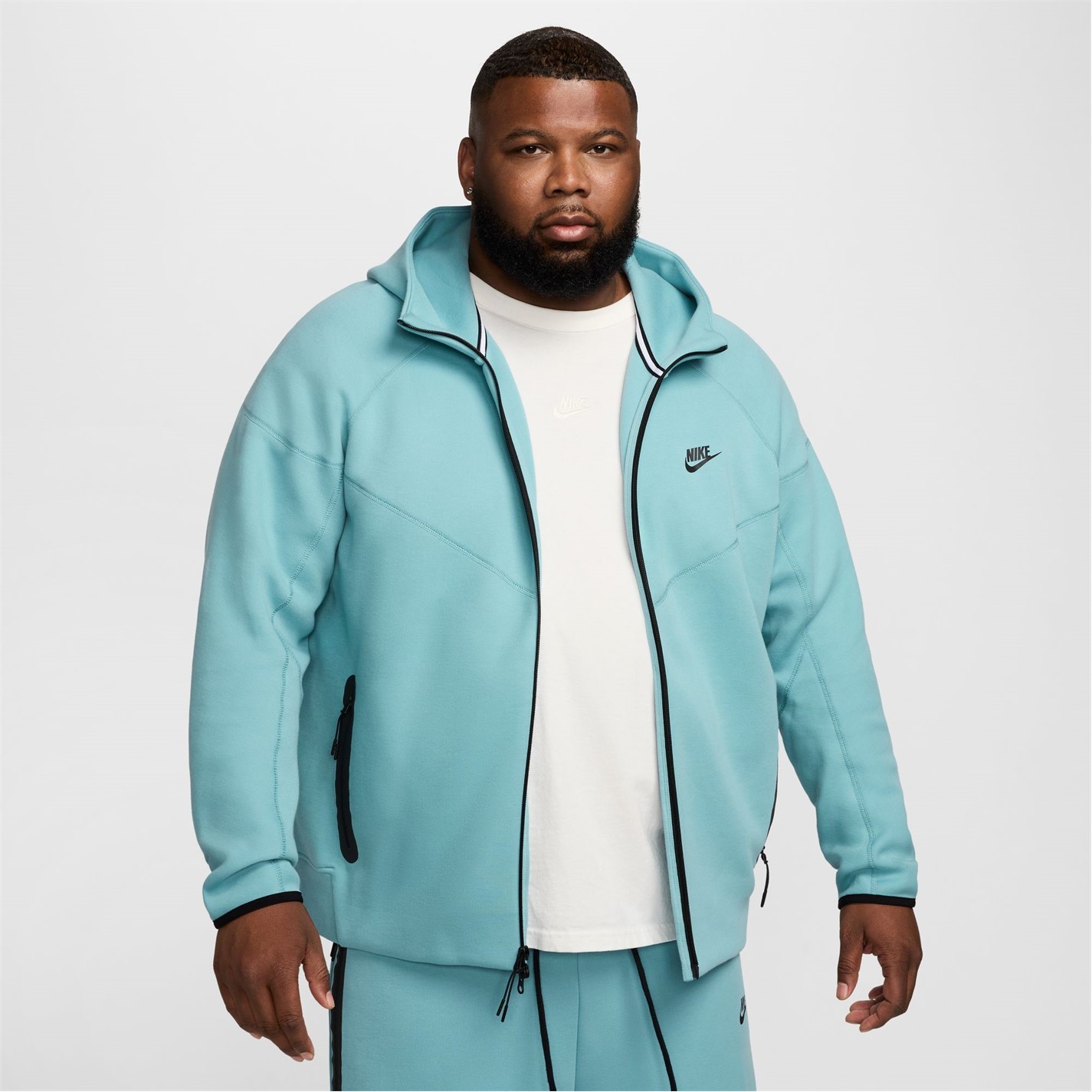 Hanorac fleece Nike Tech pentru Barbati denim albastru