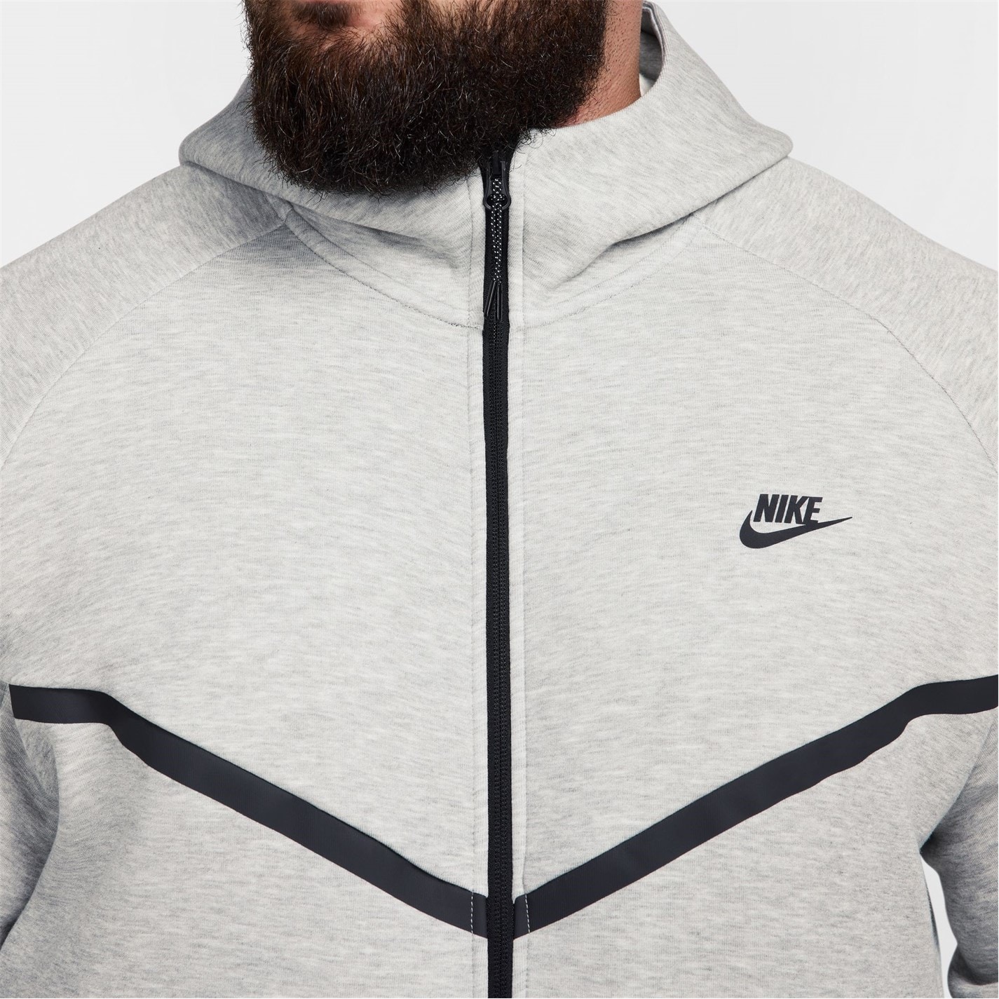 Hanorac fleece Nike Tech pentru Barbati gri deschis