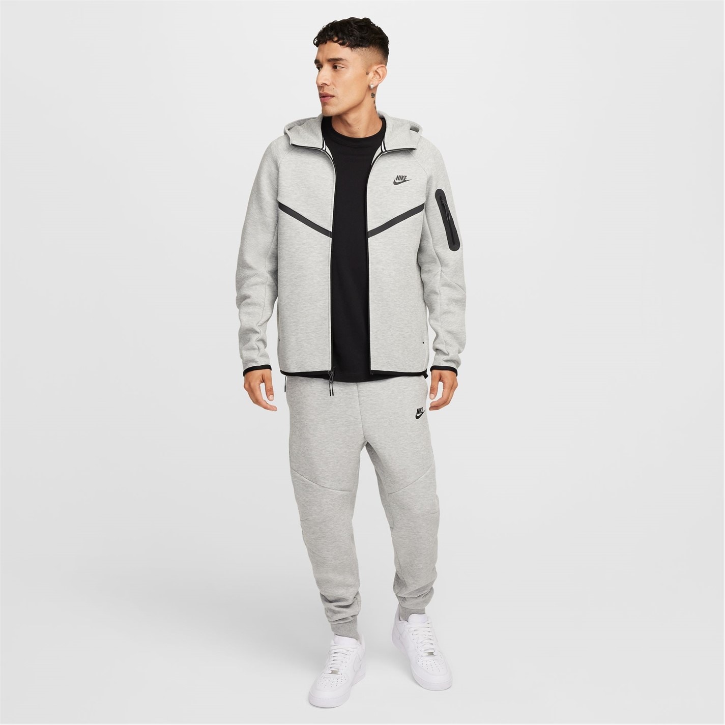 Hanorac fleece Nike Tech pentru Barbati gri deschis