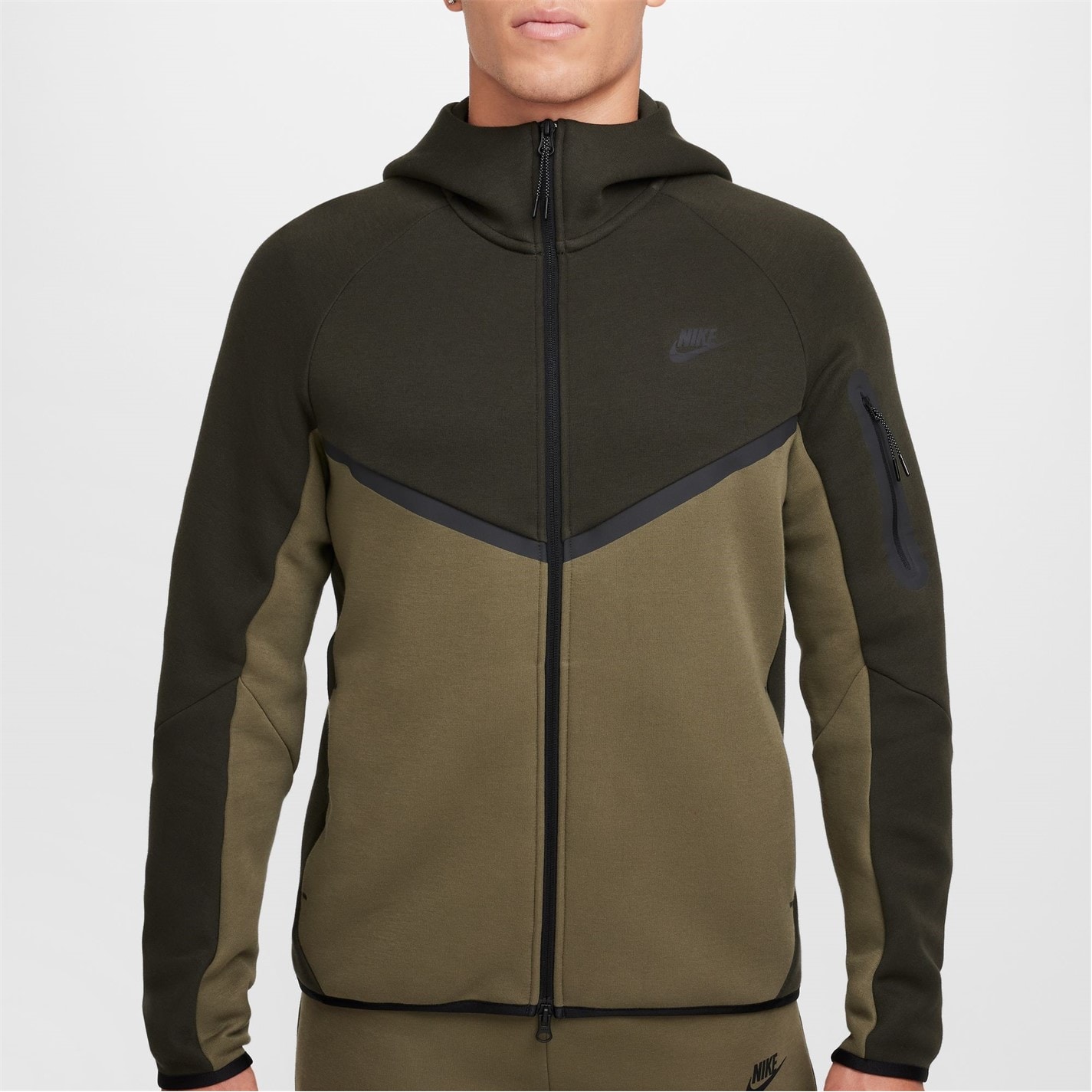 Hanorac fleece Nike Tech pentru Barbati oliv negru