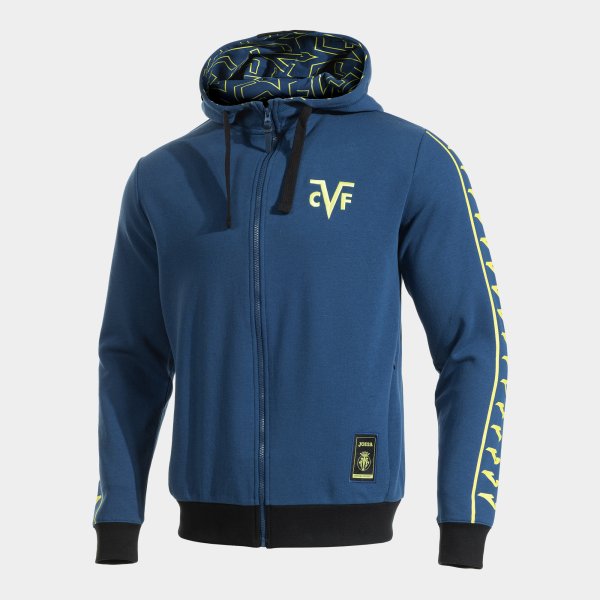 Hanorac Joma Villarreal cu fermoar-up bleumarin galben