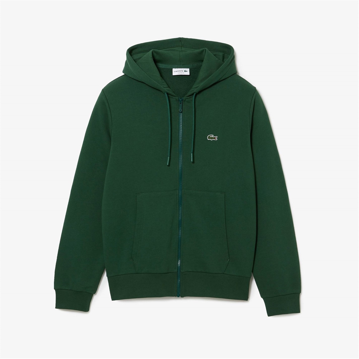 Hanorac Lacoste Croc cu fermoar verde