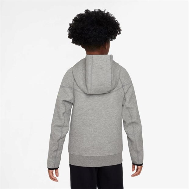 Hanorac Nike Barcelona Tech Fleece Full-cu fermoar 2024 2025 Juniors gri