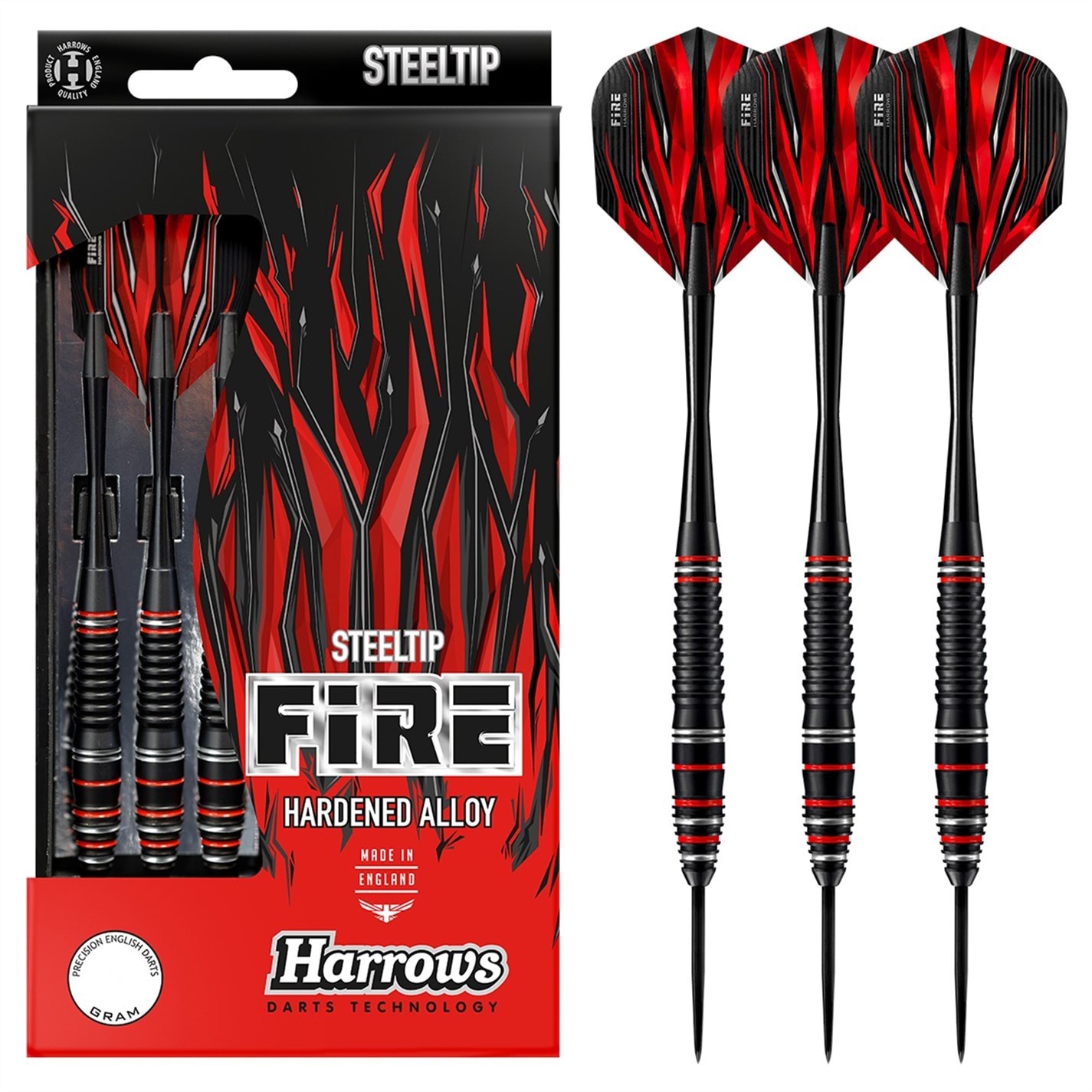 Harrows Darts Fire Alloy Darts negru rosu slv