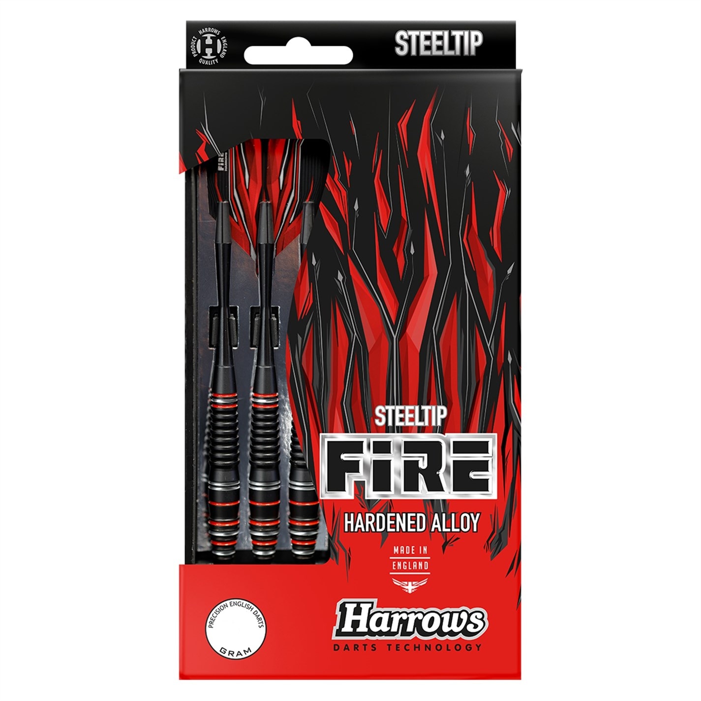 Harrows Darts Fire Alloy Darts negru rosu slv