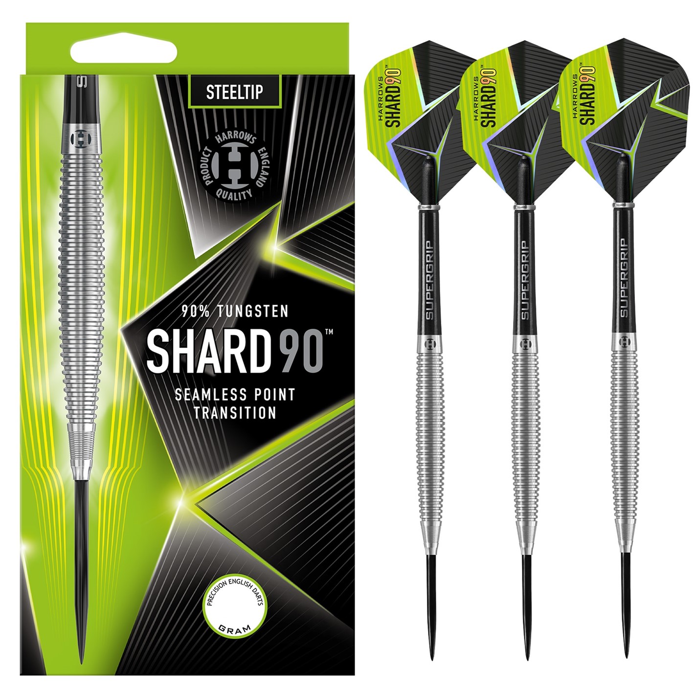 Harrows Darts Shard 90% Tungsten Darts argintiu