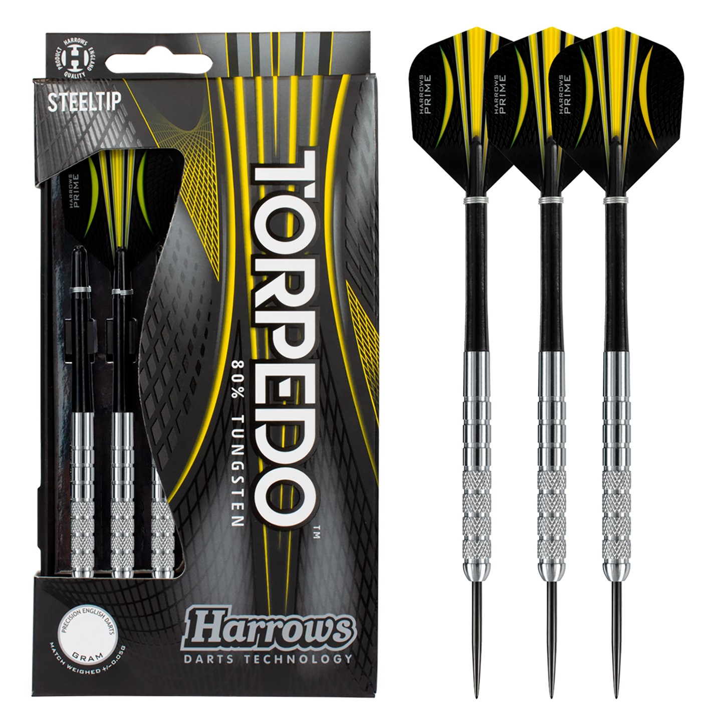 Harrows Darts Torpedo 80% Tungsten Darts argintiu