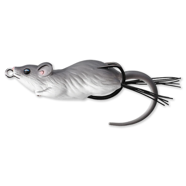 HOLLOW BODY MOUSE WALKING BAIT 6CM 11G gri alb LIVE TARGET