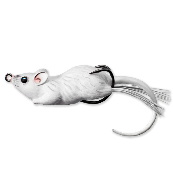 HOLLOW BODY MOUSE WALKING BAIT 7CM 14G alb LIVE TARGET