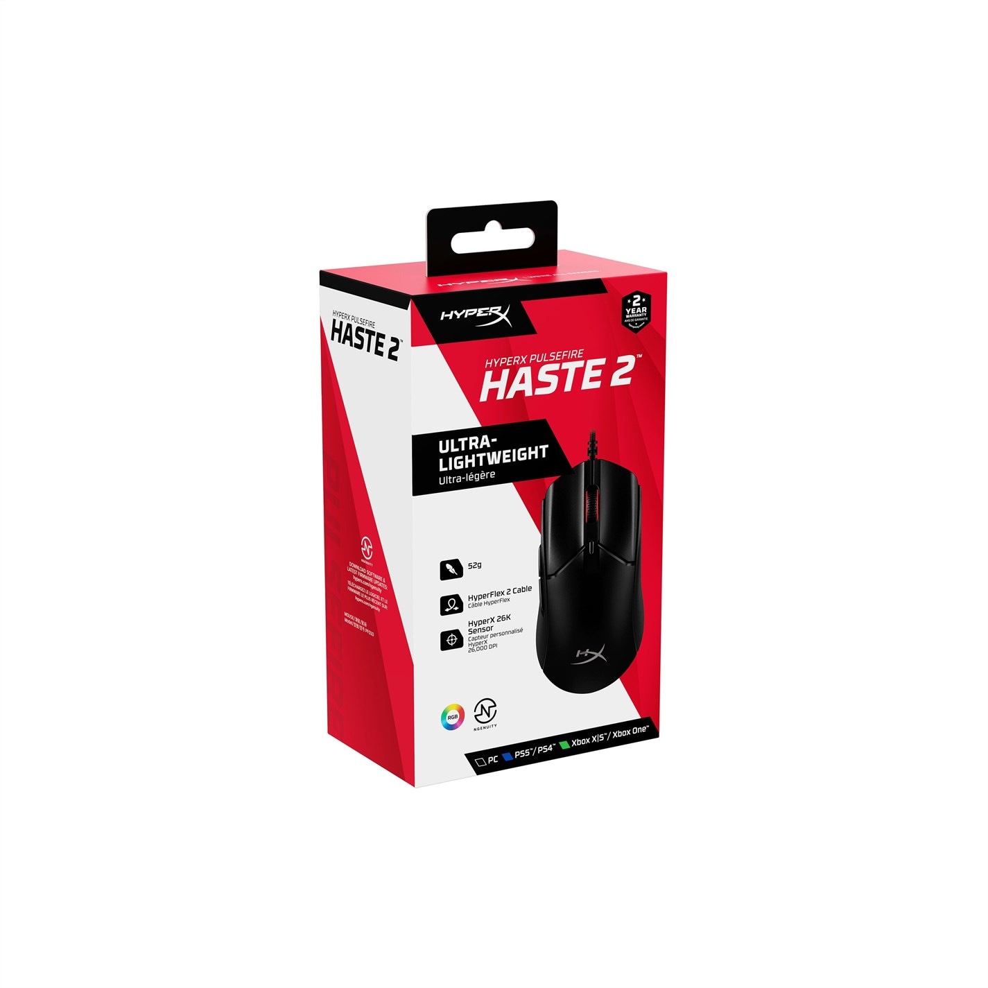 HyperX Pulsefire Haste 2 Wired Gaming Mouse - negru