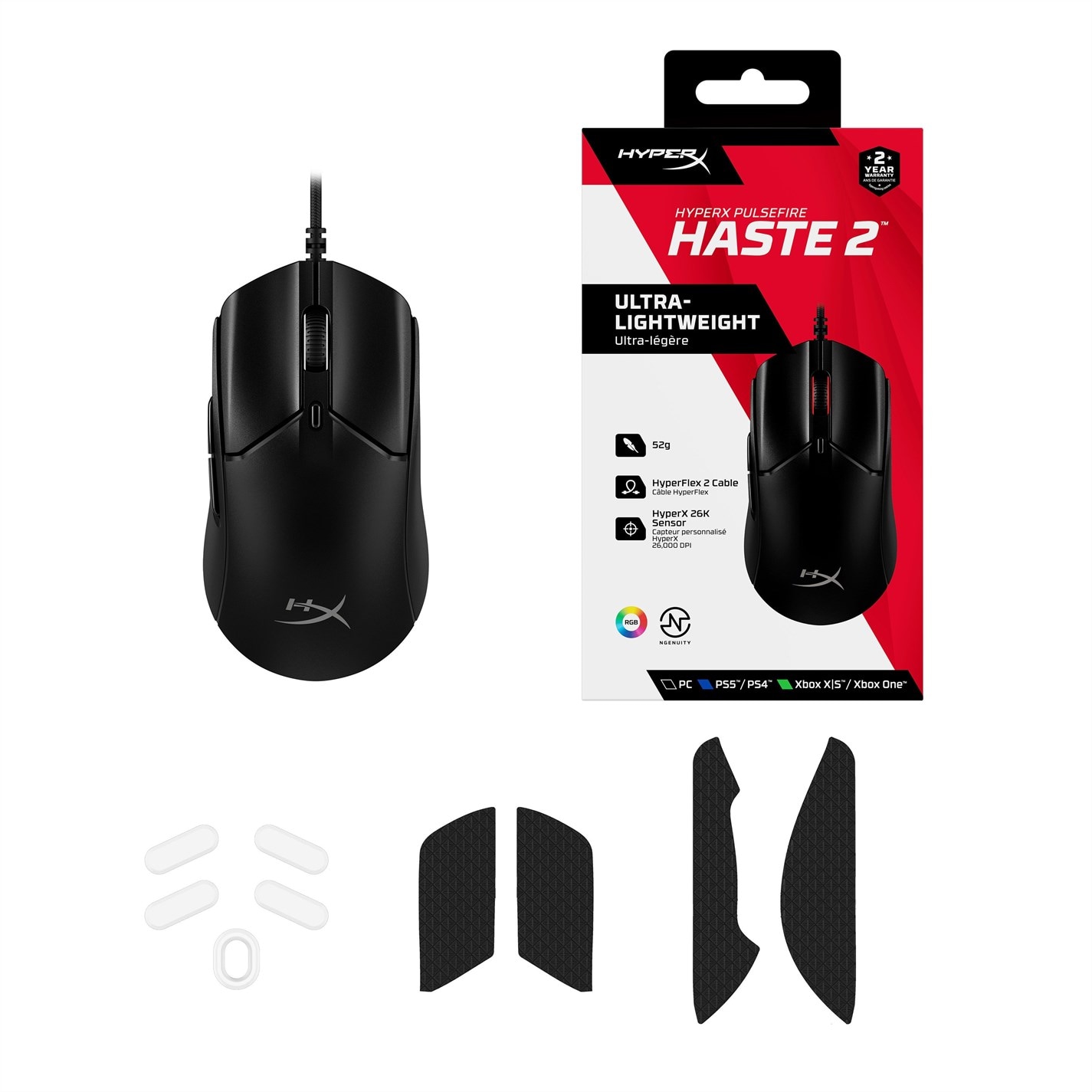 HyperX Pulsefire Haste 2 Wired Gaming Mouse - negru