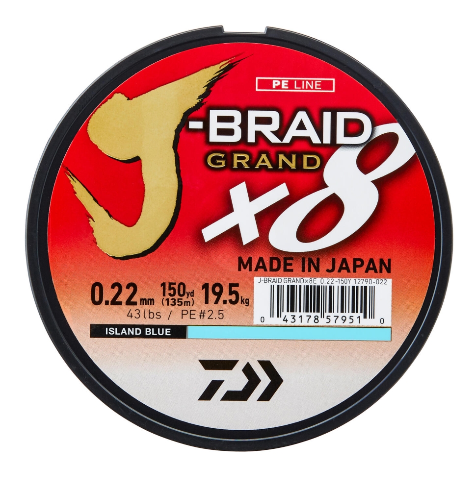 J-BRAID GRAND X8E albastru 016MM 10KG 135M DAIWA