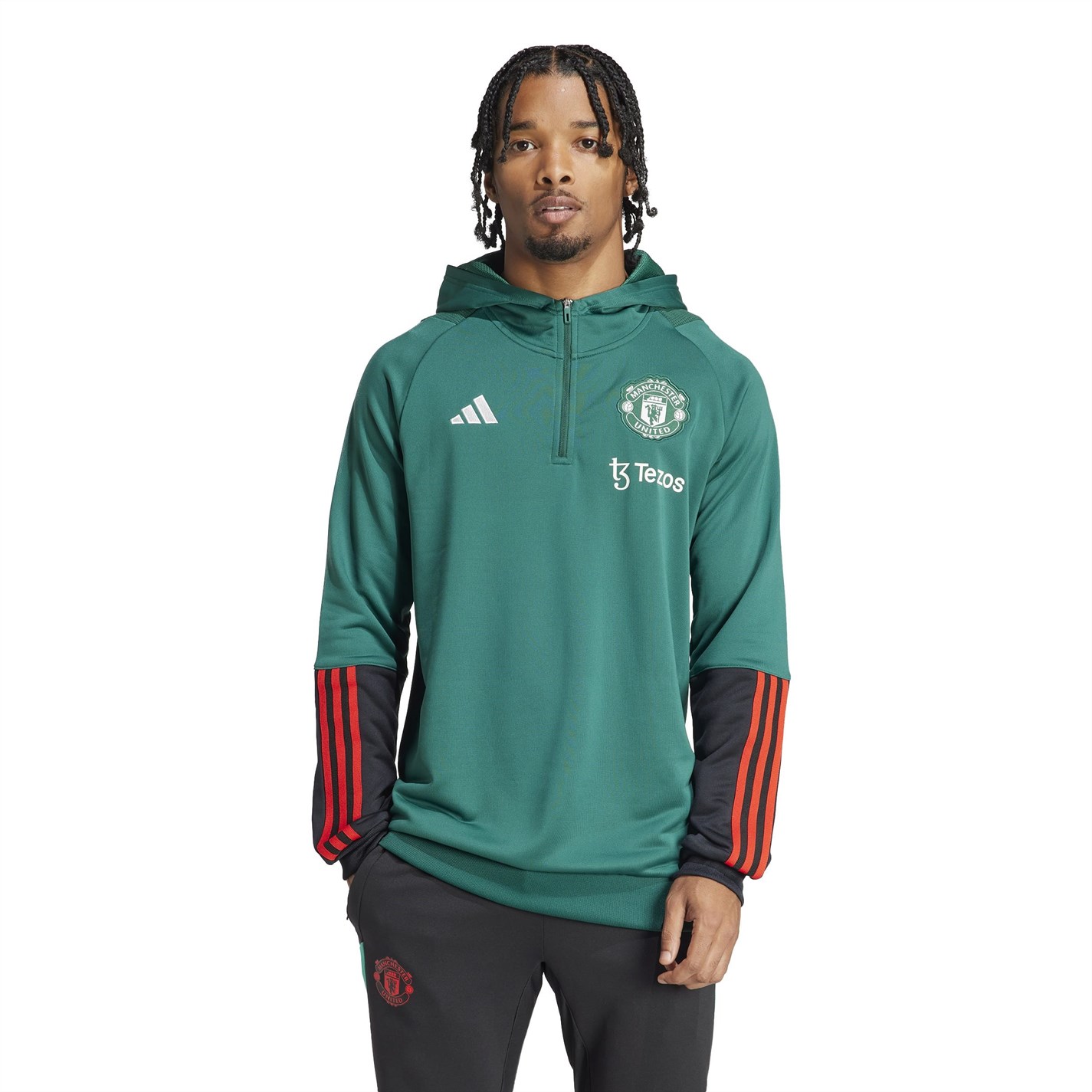 Jacheta adidas Manchester United FC Tiro 23 antrenament 2023 2024 pentru Barbati verde negru