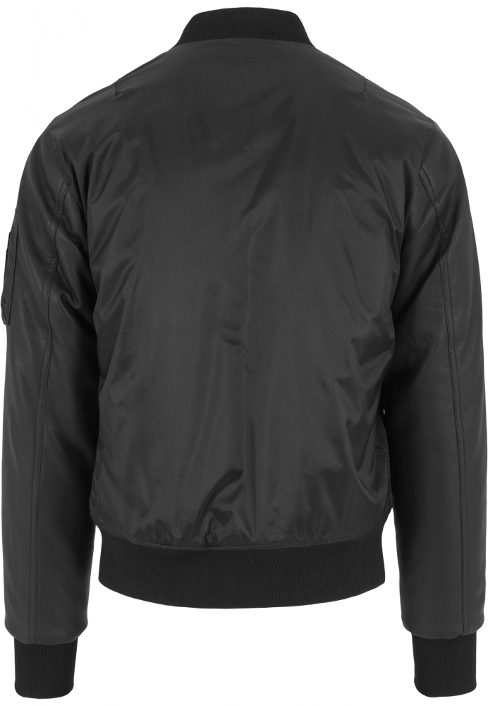 Geci bomber cu maneci piele ecologica negru negru Urban Classics