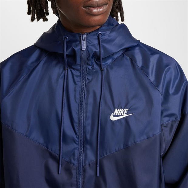 Jacheta Geaca pentru vant Nike Sportswear cu gluga pentru Barbati albastru bleumarin