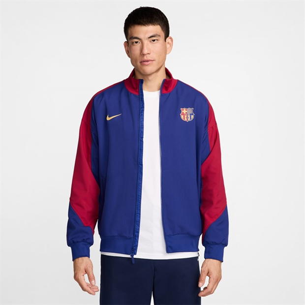 Jacheta Nike Barcelona Academy Pro Anthem 2024 2025 pentru adulti deep albastru roial