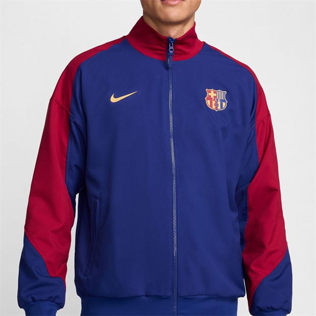 Jacheta Nike Barcelona Academy Pro Anthem 2024 2025 pentru adulti deep albastru roial