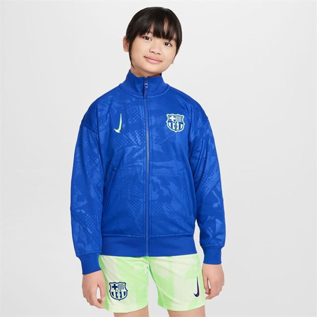 Jacheta Nike Barcelona Academy Pro Third Anthem 2024 2025 Juniors albastru