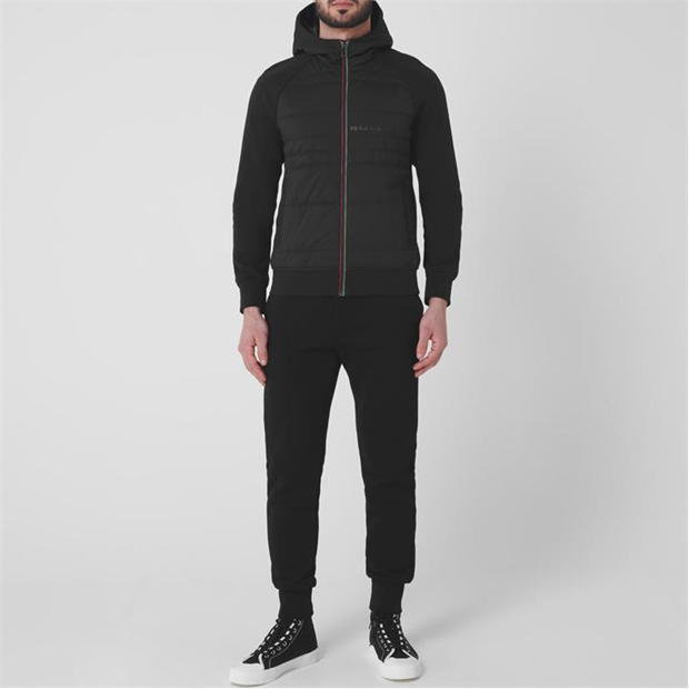 Jacheta PS PAUL SMITH Patch cu dungi Hybrid Bomber negru