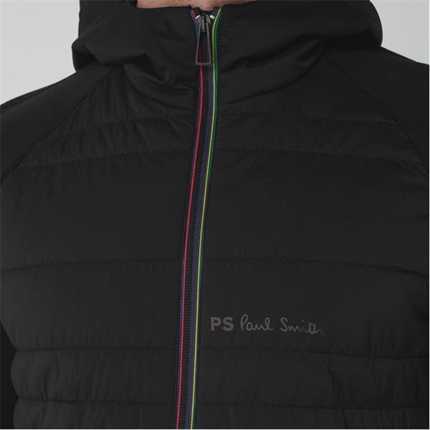 Jacheta PS PAUL SMITH Patch cu dungi Hybrid Bomber negru