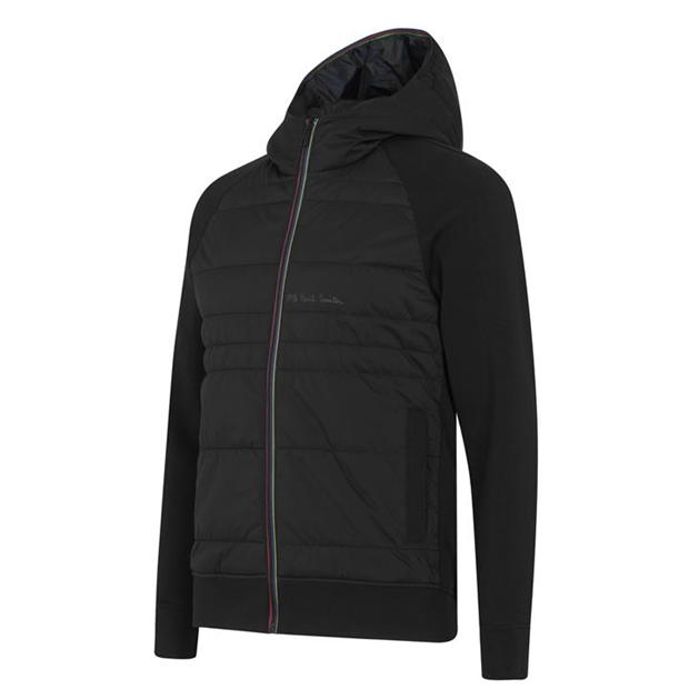 Jacheta PS PAUL SMITH Patch cu dungi Hybrid Bomber negru