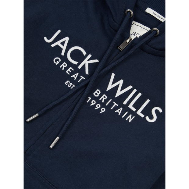 Jack Wills Grph BB Z Hdy pentru barbati albastru inchis bleumarin