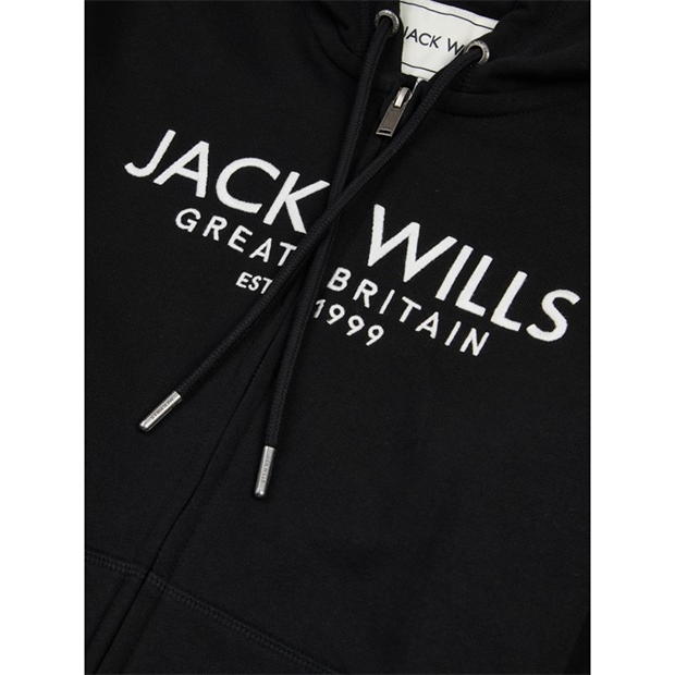 Jack Wills Grph BB Z Hdy pentru barbati negru