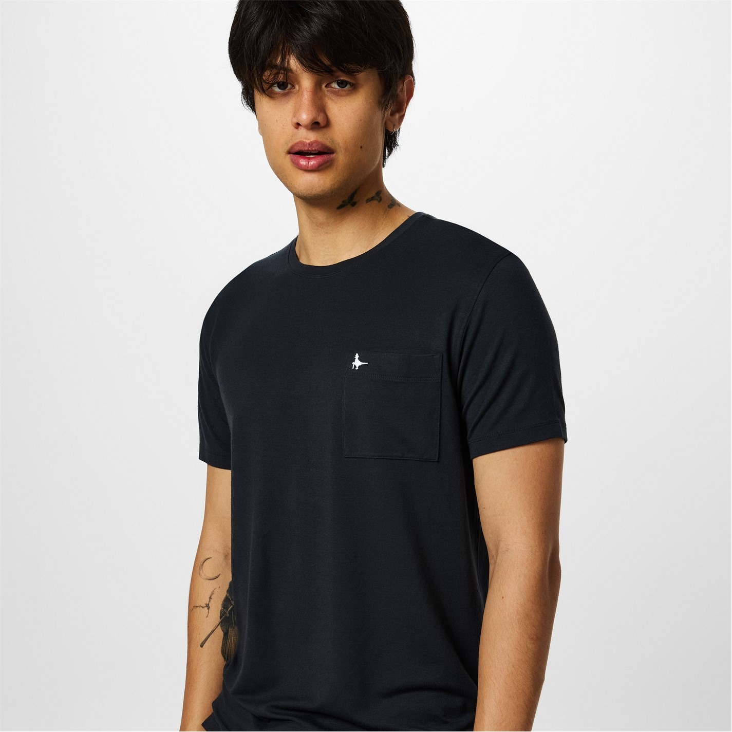 Jack Wills Lounge Tee barbati washed negru