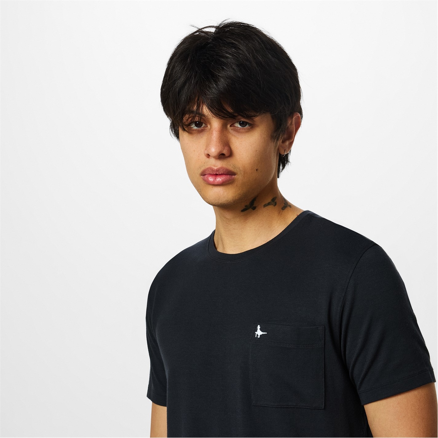 Jack Wills Lounge Tee barbati washed negru