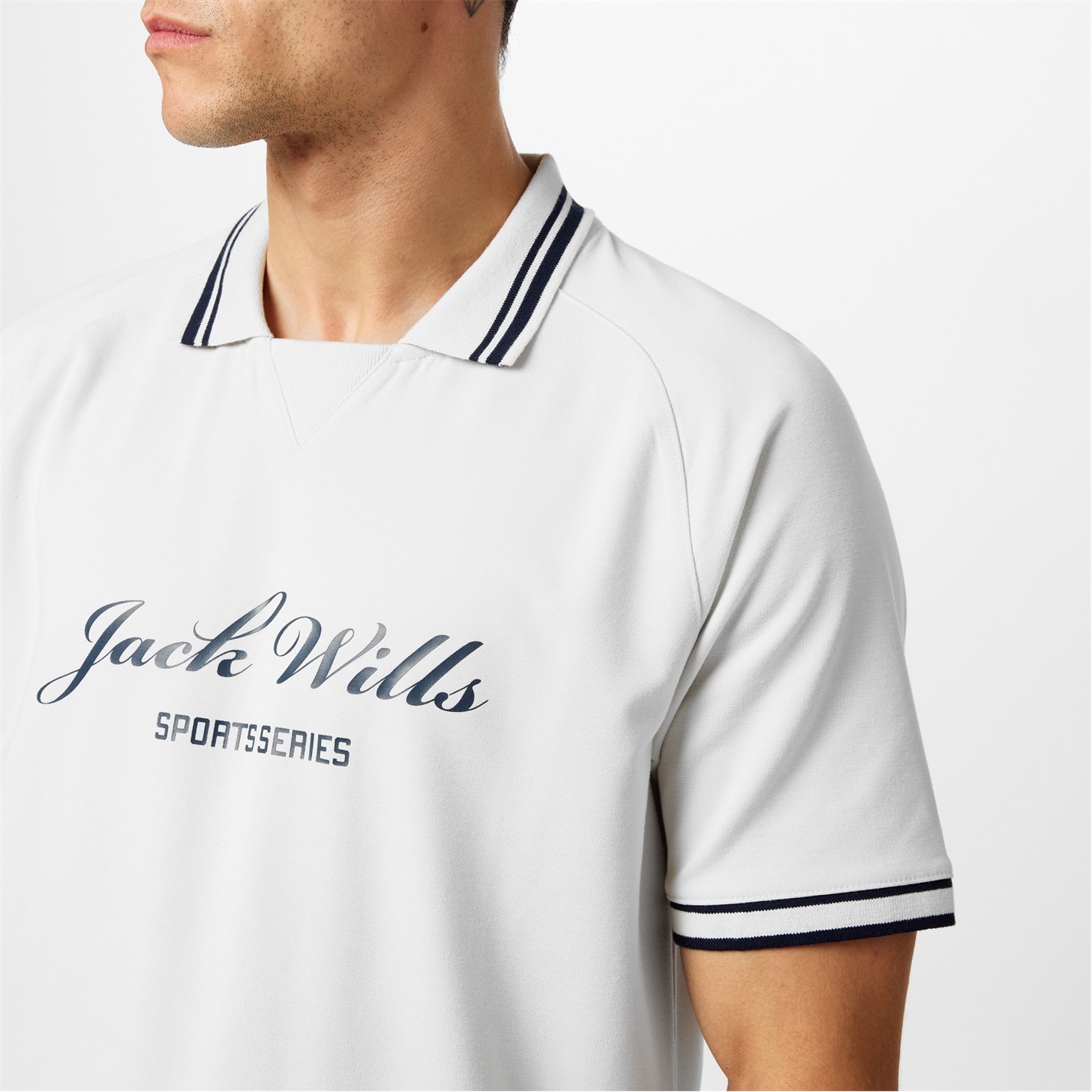 Jack Wills Script Polo barbati alb