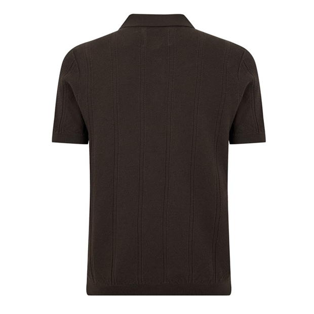 Jack Wills Texture tricot Polo barbati maro