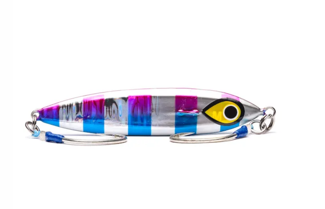 JIG MUSTAD WINGMAN argintiu roz albastru 150G