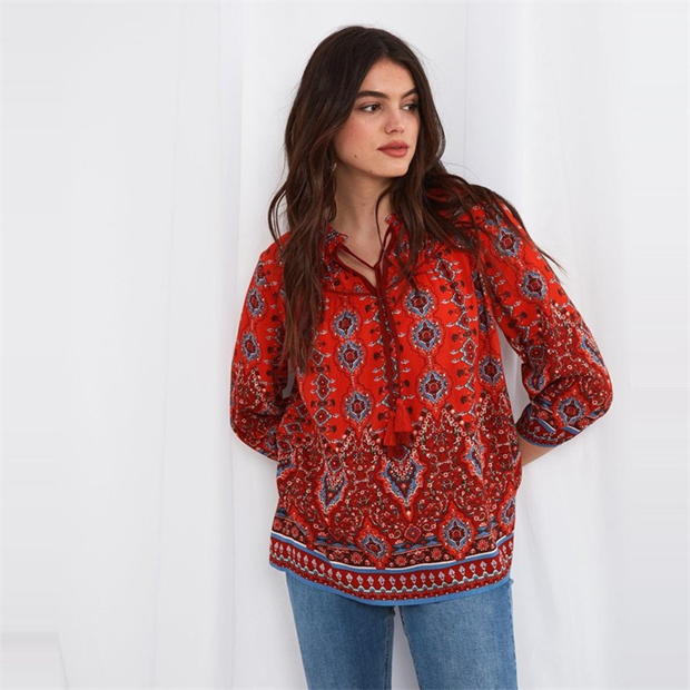 Joe Browns Erin Boho Top rosu