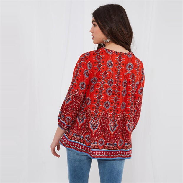 Joe Browns Erin Boho Top rosu