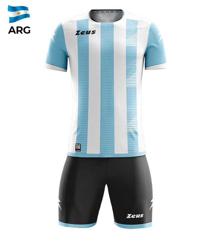 KIT Cupa Mondiala de Fotbal Zeus alb albastru