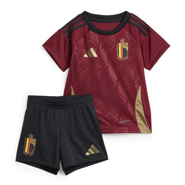 Kit fotbal bebelusi adidas Belgia Acasa 2024 visiniu