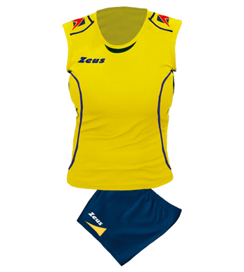 Kit volei FAUNO femei Zeus bleumarin galben