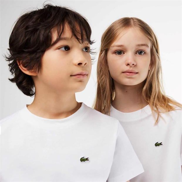 Tricouri sport Tricou cu logo Lacoste Lacoste Basic - Juniors alb