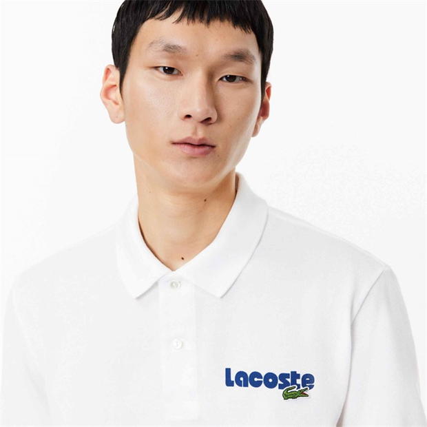 Tricouri Polo Lacoste Logo alb