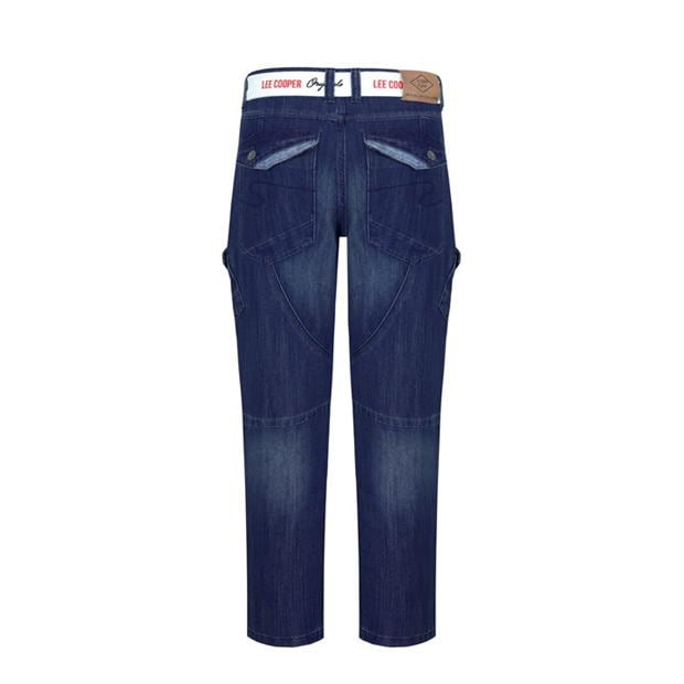 Blugi Lee Cooper cu curea Cargo pentru Barbati inchis albastru