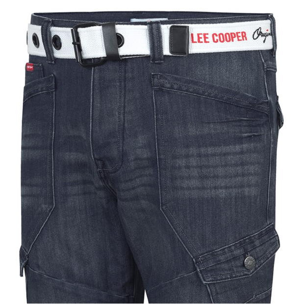 Blugi Lee Cooper cu curea Cargo pentru Barbati negru ii