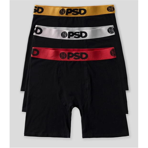 Lenjerie Set de 3 PSD Und Chrome bumbac negru