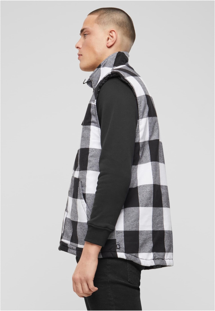 Lumber Vest alb negru Brandit