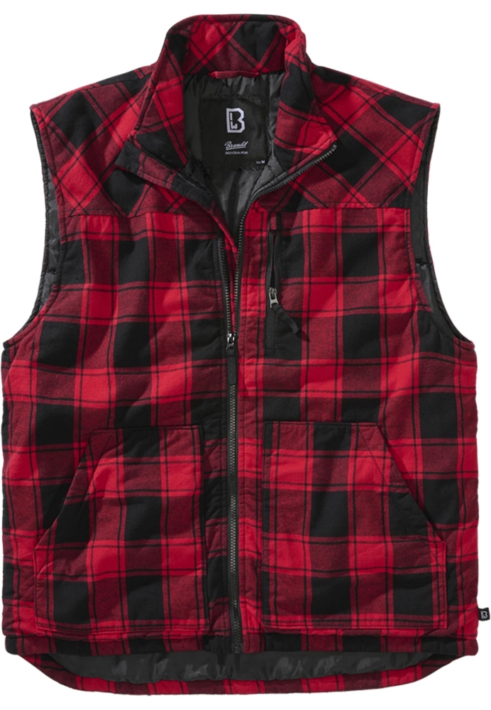 Lumber Vest rosu negru Brandit