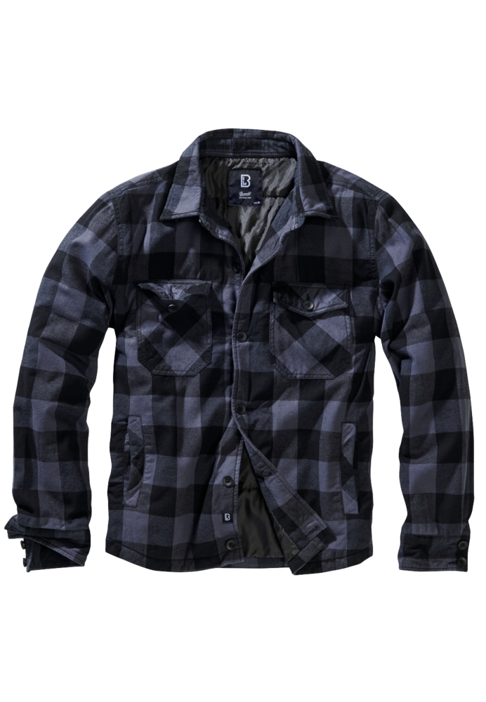 Lumberjacket negru gri Brandit