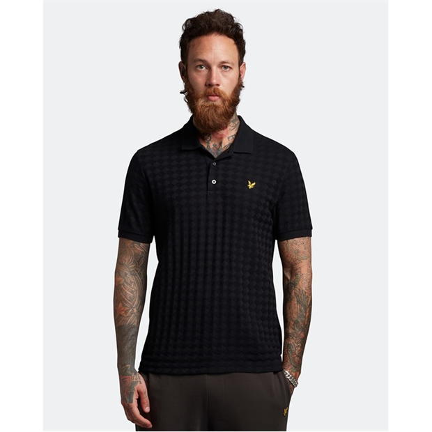 Lyle and Scott Lyle Argyle Plo pentru barbati jet negru z865