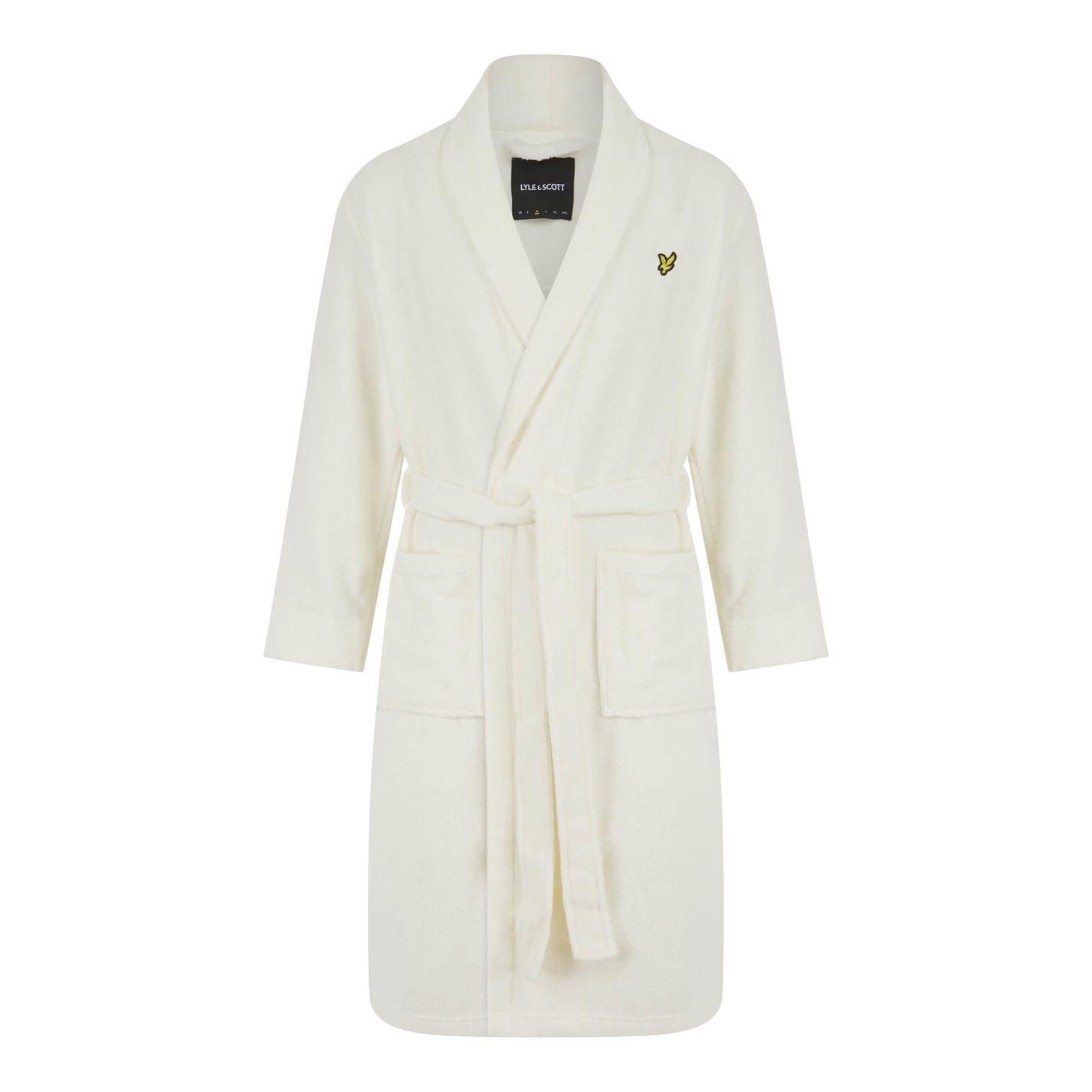 Lyle and Scott Towelling Gown pentru barbati coconut alb