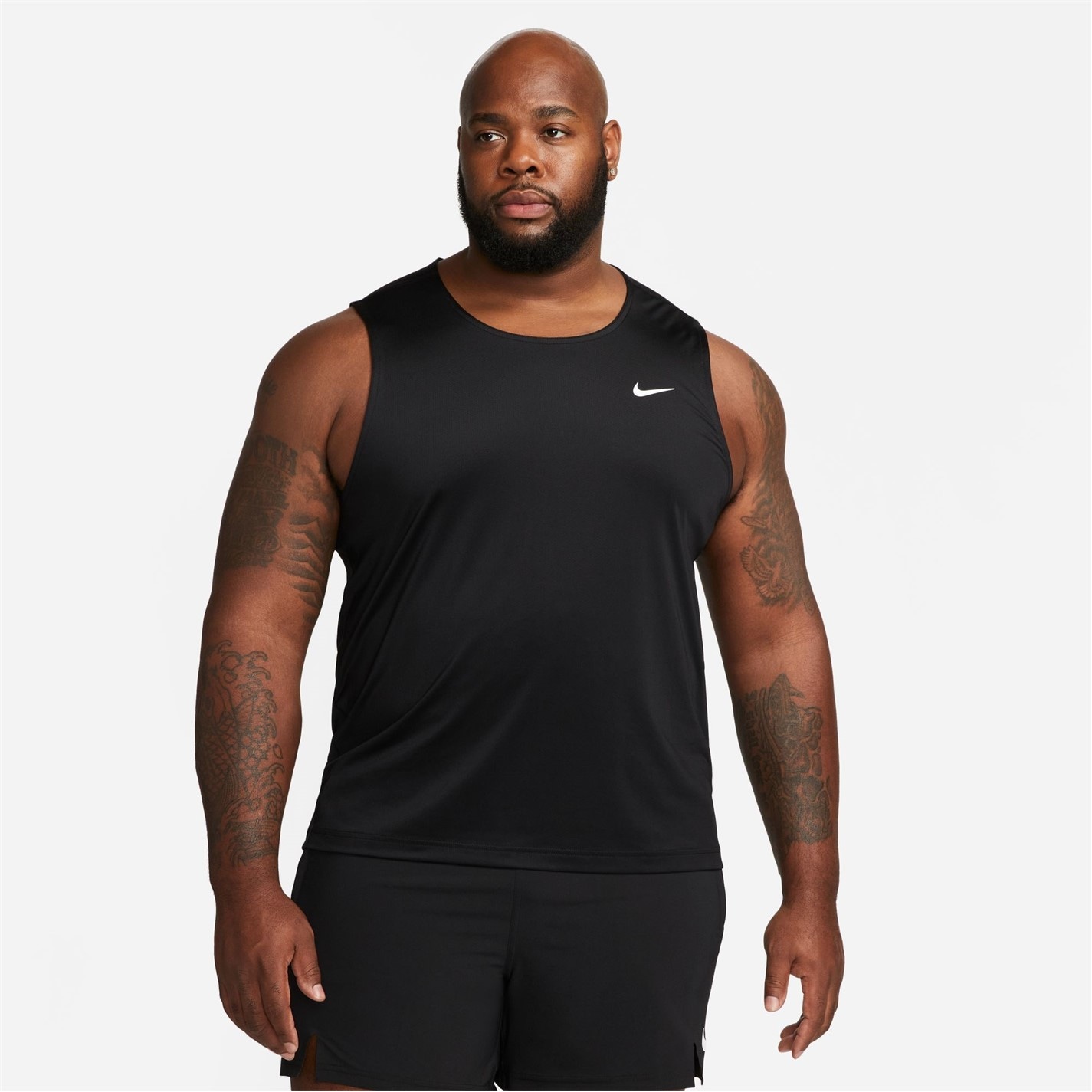 Maiou Nike Ready Dri-FIT Fitness pentru Barbati negru alb