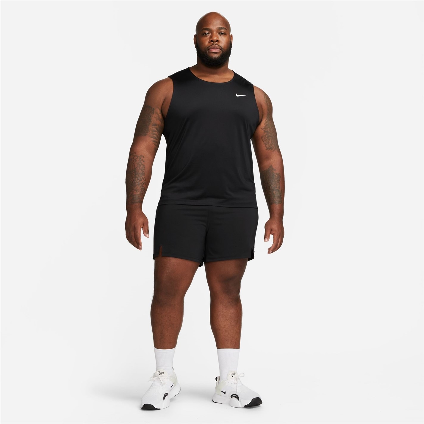 Maiou Nike Ready Dri-FIT Fitness pentru Barbati negru alb